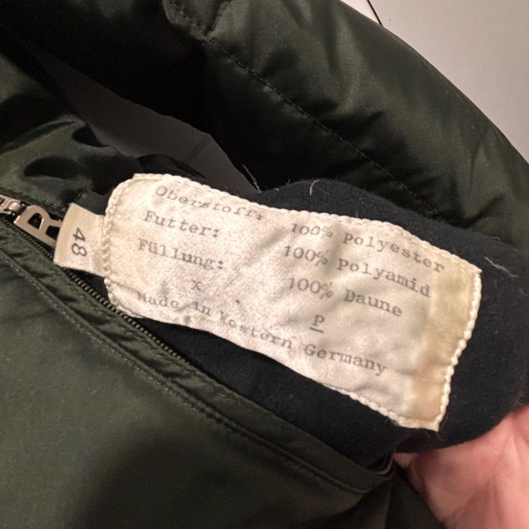 Bogner Vintage made in Western Germany green long parka Down filled size EU48 - Picture 13 of 16